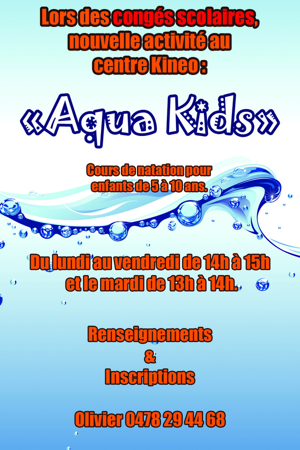 Nouveau Cours d'Aqua Kids !