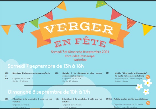 Verger en Fête : Un Week-End Récréatif et Écologique à Waterloo