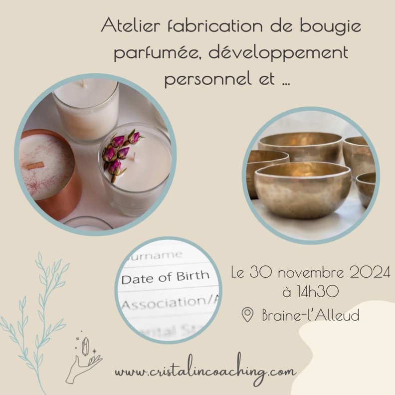 Atelier de fabrication de bougie parfumée et développement personnel : un rendez-vous pour se retrouver