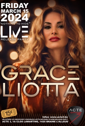 Vendredi 15 Mars 2024 : Soirée de Lancement en Live avec Grace Liotta à Braine l'Alleud