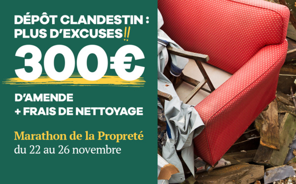 Dépôt clandestin : plus d'excuses !