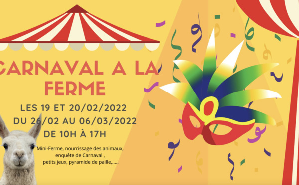 Carnaval à la ferme | du samedi 26 février au dimanche 6 Mars 2022 | Grez-Doiceau