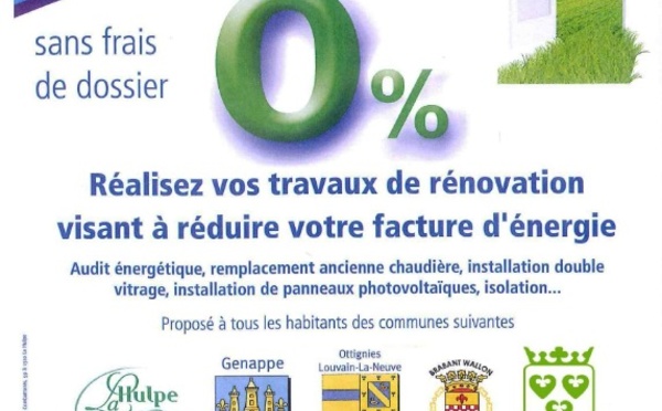 WAVRE adhère au FRCE - Prêts à taux 0% pour les habitants