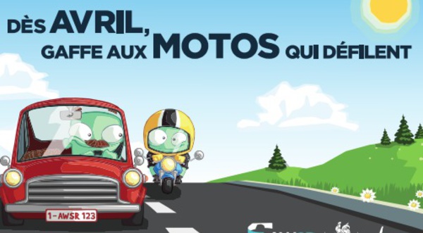 NOUVELLE CAMPAGNE DE SECURITE ROUTIERE   « Dès avril, gaffe aux motos qui défilent ! »